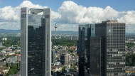 Needs tenants: The Trianon Tower (left) still houses the Dekab Bank on the upper floors.