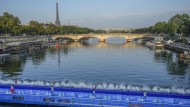 Triathlon test competition in the Seine in August 2023