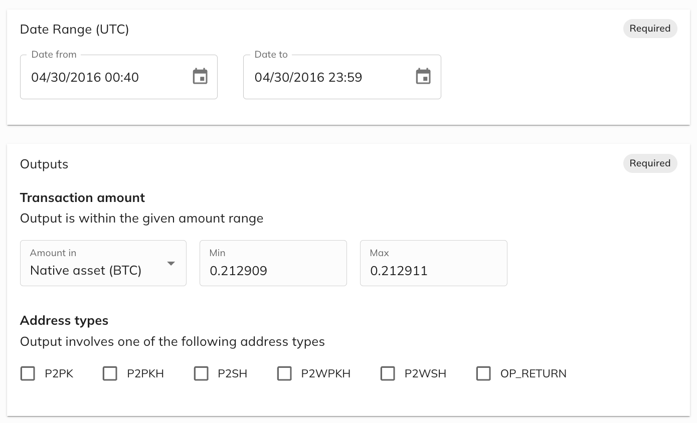 Bitcoin Transaction Search