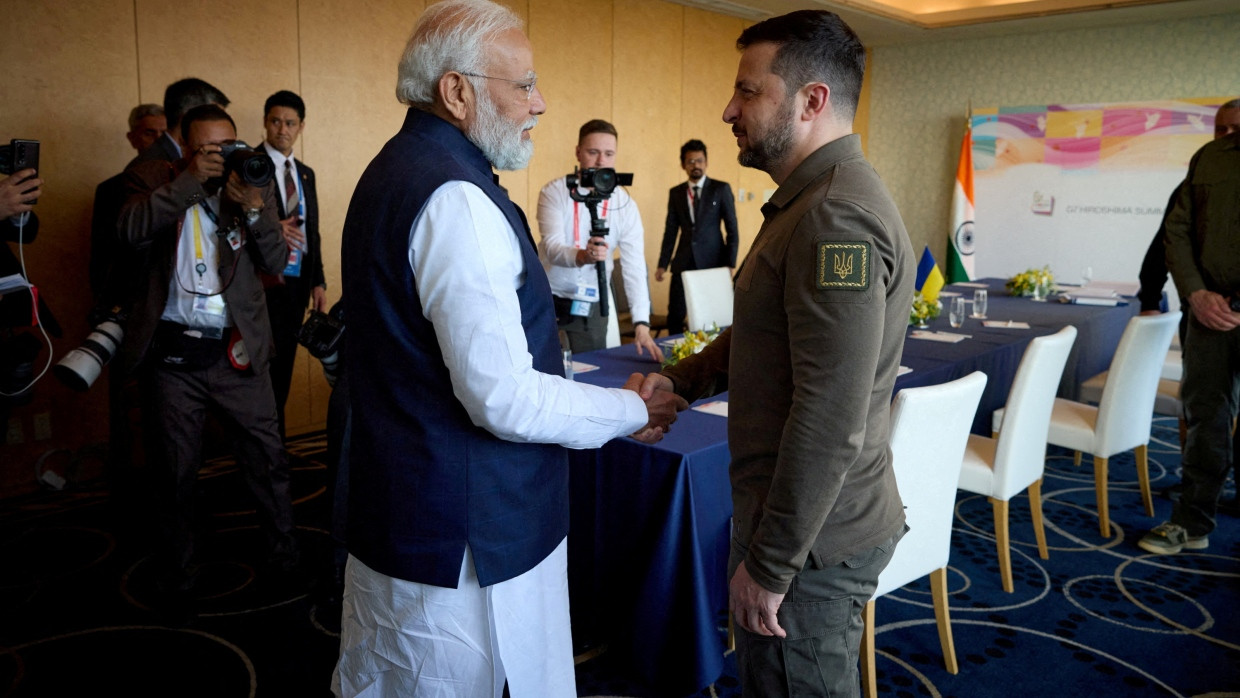 Indian Prime Minister Narendra Modi will meet Ukrainian President Volodymyr Zelensky at the G-7 meeting in Hiroshima, Japan in May 2023.