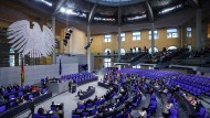 The plenary hall of the German Bundestag in Berlin