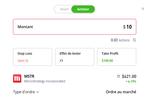 Buy Action MicroStrategy MSTR