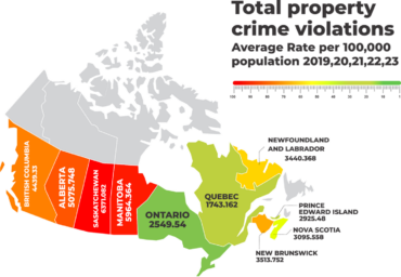 Halloween property damage crime rates across Canada