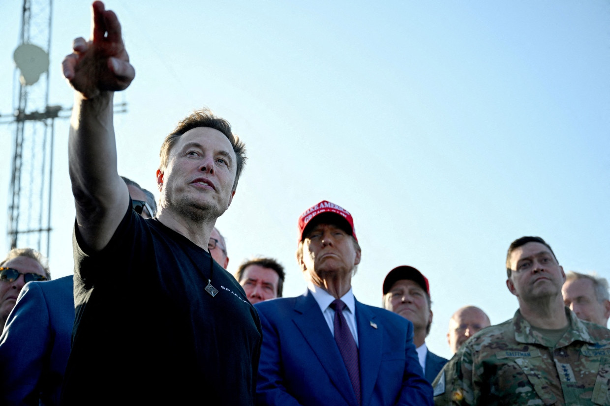 Musk und Trump bei einem SpaceX-Testflug im November 2024