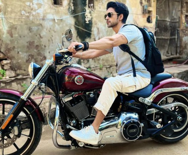 Aakash Ahuja while riding his Harley Davidson