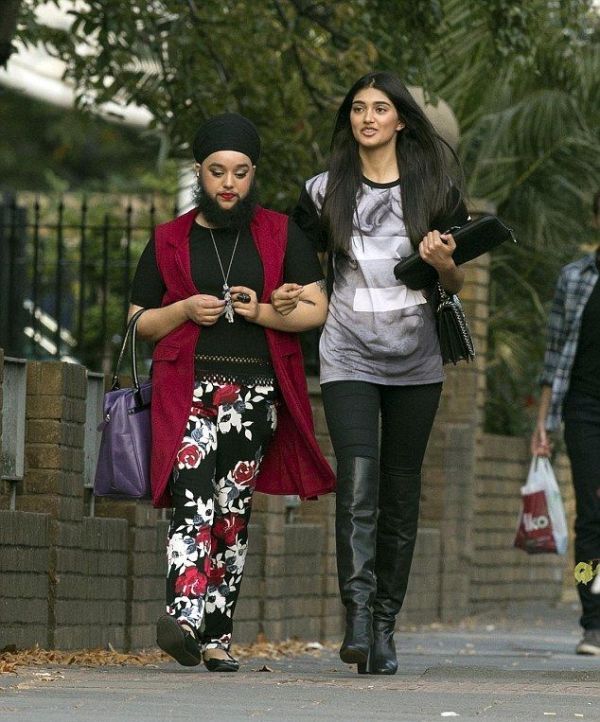 Neelam Gill with Harnaam Kaur (The Bearded Lady)