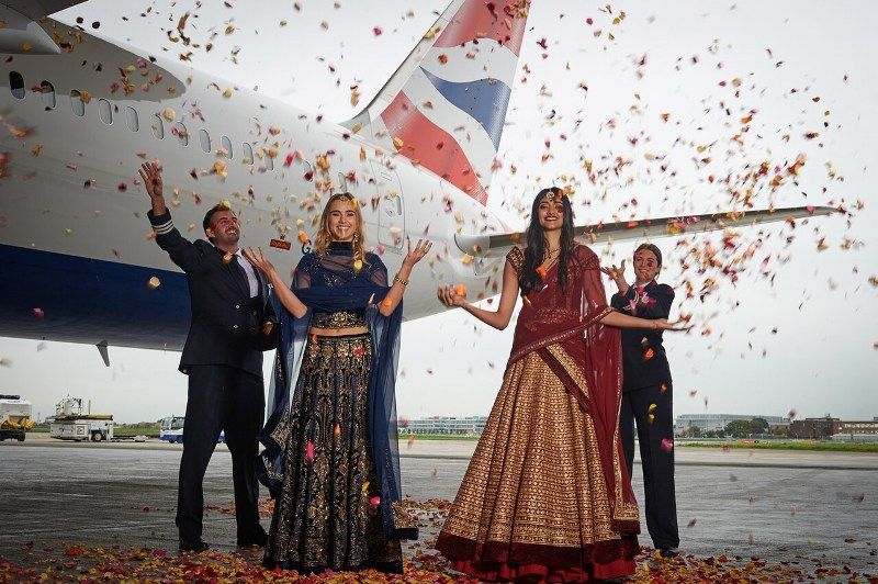 Neelam Gill with Suki Waterhouse during the promotion of British Airways