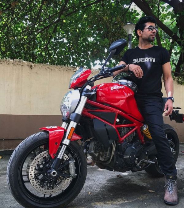 Vineet Kumar with his Ducati Monster 797 bike