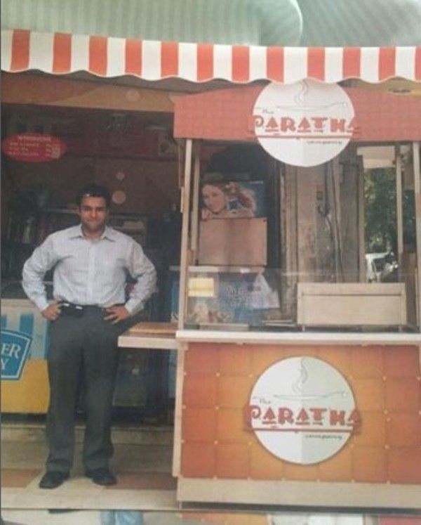 Zorawar Kalra with his food cart 'The Parantha Company'