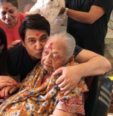 Shekhar Suman with his mother