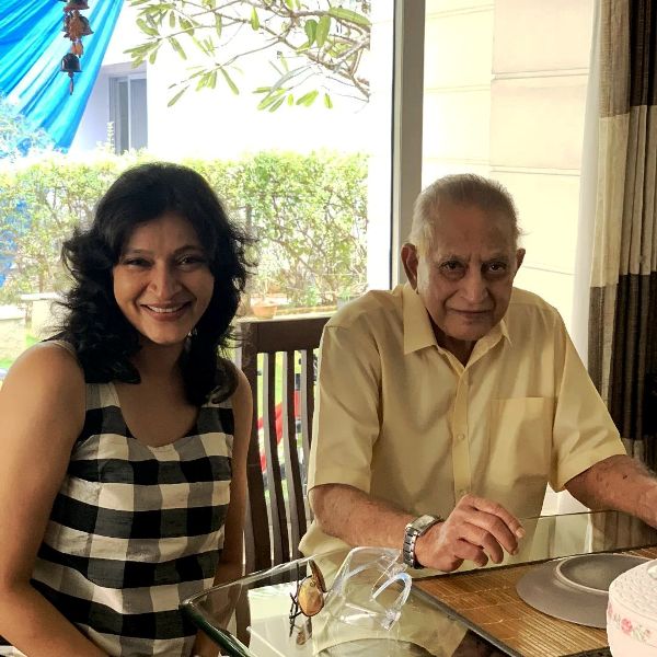 Manjula with her father Krishna