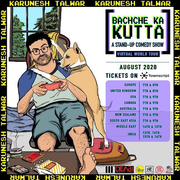 The event schedule of Karunesh Talwar's virtual comedy show 'Bachche Ka Kutta' (2021)