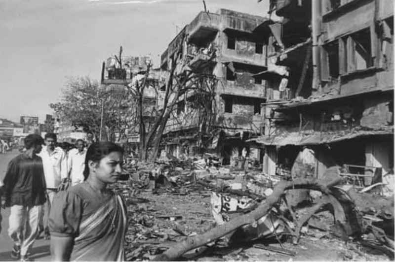 An image from the blast in North Worli, Mumbai