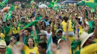 Pro-Bolsonaro protesters in Brasília on Monday