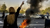 Demonstrators in Iran in early October.