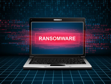 Ransomware on a laptop
