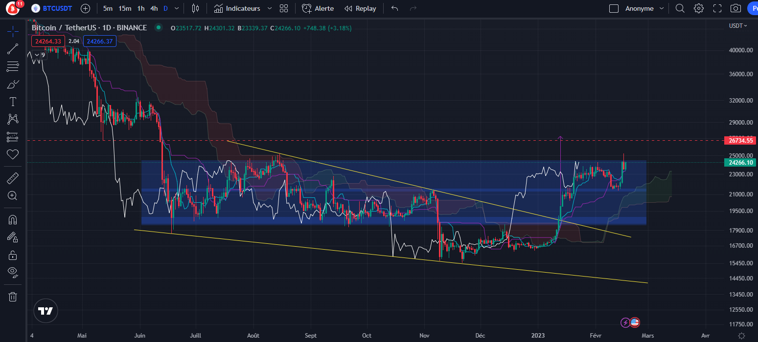 Figure 1 - Daily Bitcoin price chart by Tagado