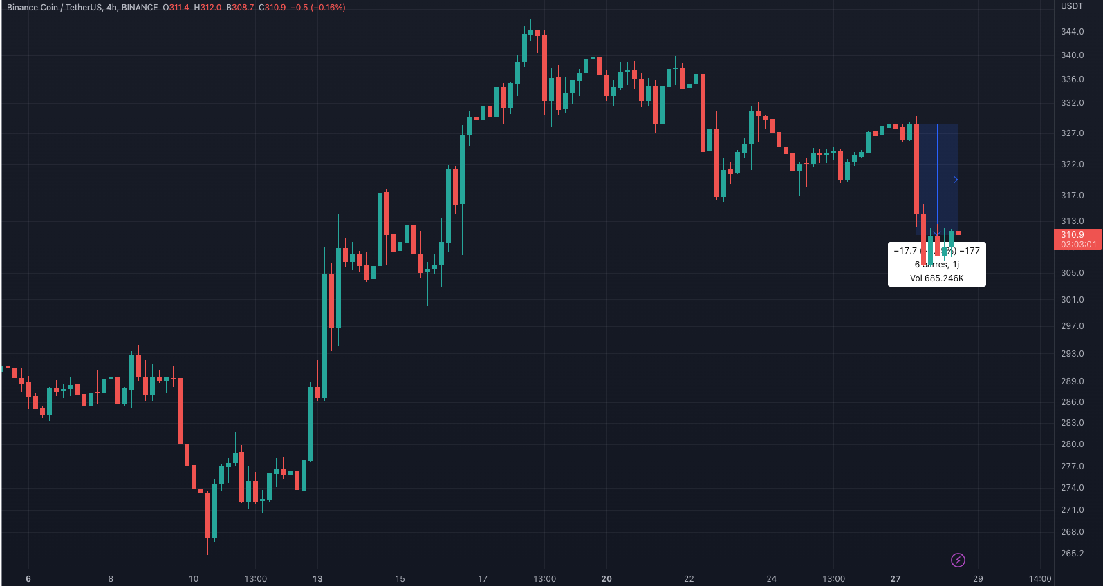 fall of bnb usdt