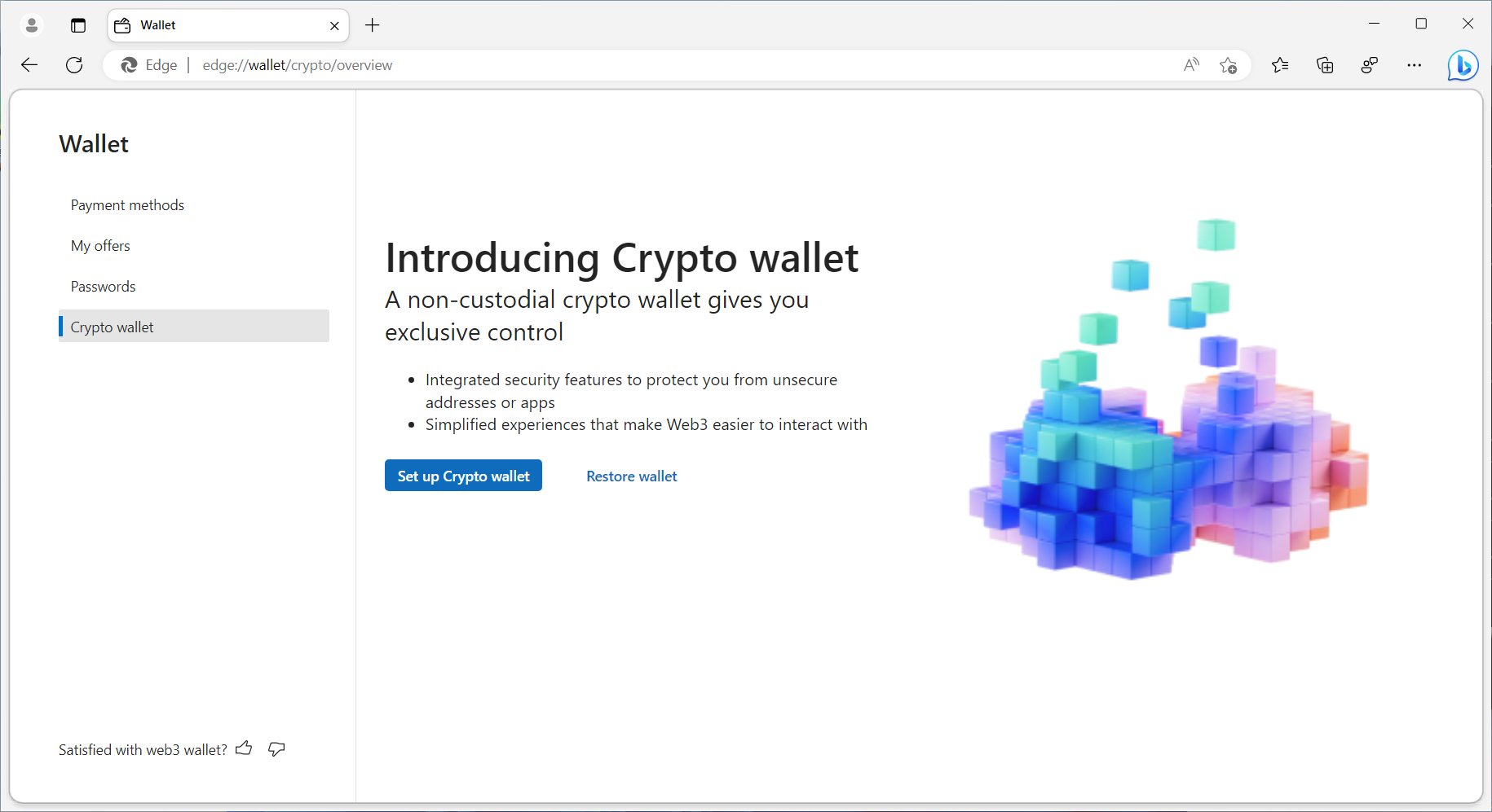 Microsoft Edge wallet overview