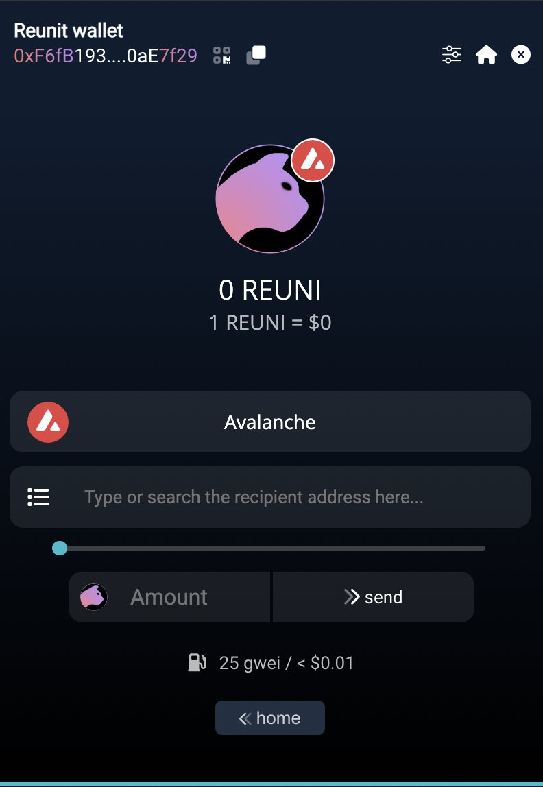 Reunit Wallet Interface