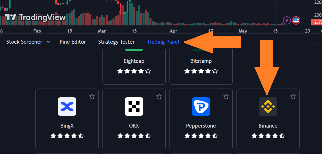 Add Binance to TradingView