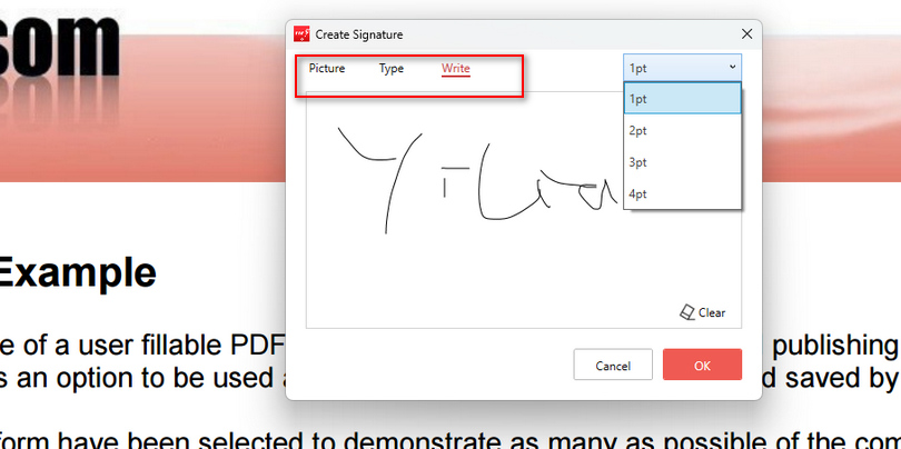 Three different signature options for you