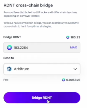 Bridge RDNT de BNB Chain à Arbitrum