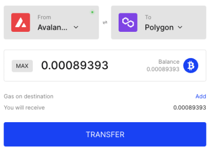 Bitcoin Bridge Avalanche vers Polygon