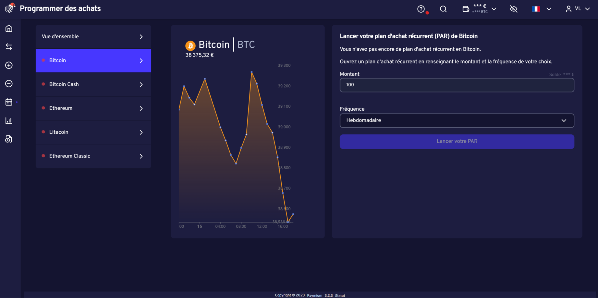 DCA Bitcoin Paymium