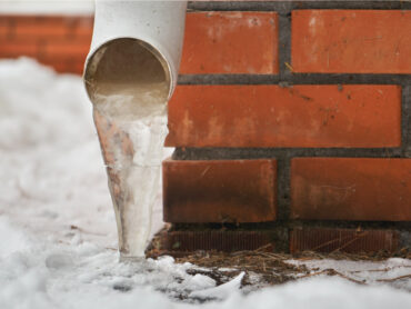 Frozen drain pipe near home