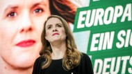 Terry Reintke, die Spitzenkandidatin der Grünen für die Europawahl, am Montag in Berlin