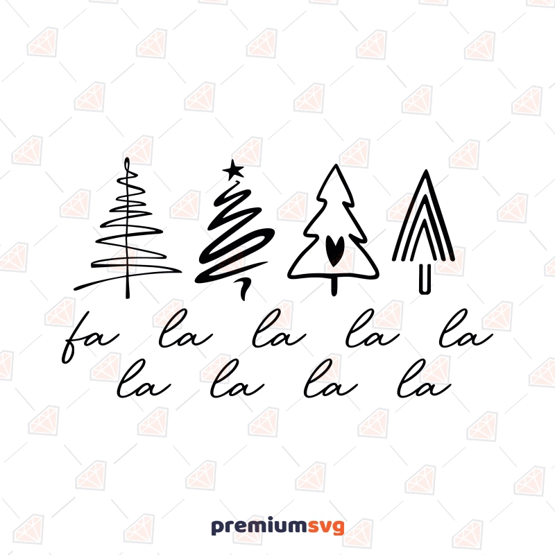 Fa La La La La SVG, Funny Christmas SVG Clipart Vector Files 